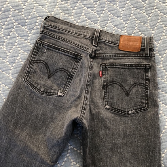 Levi’s Wedgie Fit High Rise Straight Jeans Cabo Smoke Grey - Picture 7 of 8